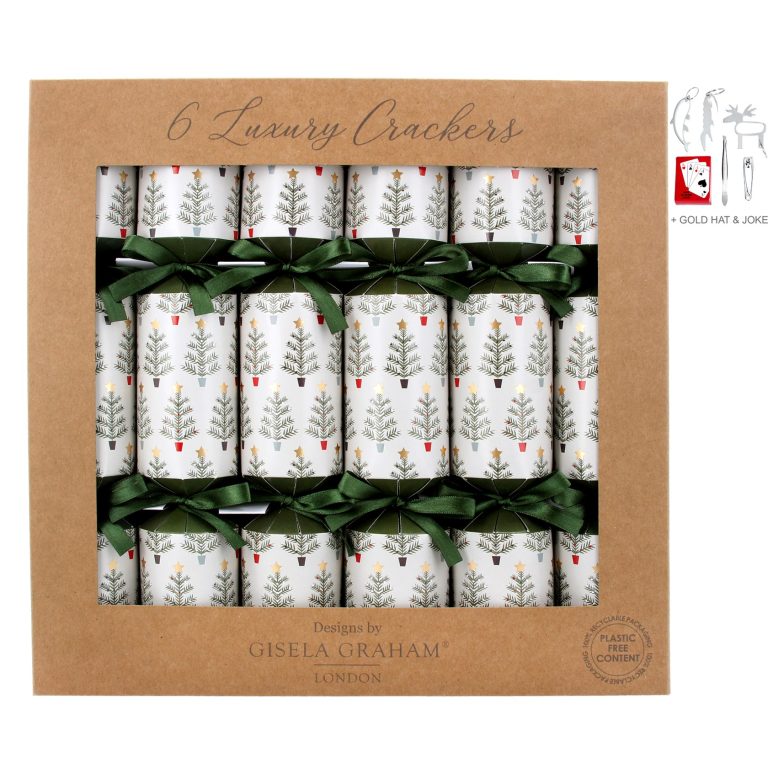 Christmas crackers- box of 6 - New England Tree-NO PLASTIC -
