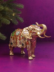 Gold Jewelled Figurine Elephant - Gisela Graham