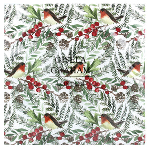 Robin Fir and Berry napkins by Gisela Graham