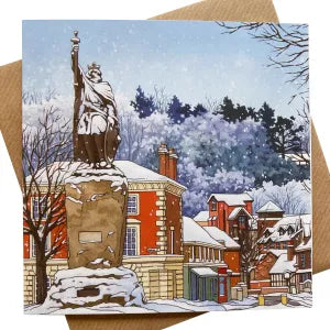 Winchester King Alfred Christmas Card by local artist Jonathon Chapman