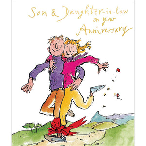 Son and Daughter in law on your anniversary Quentin Blake - The Alresford Gift Shop