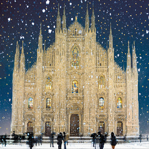 Pack of 5 small charity cards -  Milan Cathedral- Proceeds go to British Heart Foundation, Age UK, Marie Curie and Mind