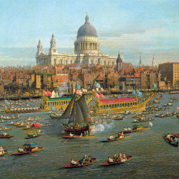 Classics Range greeting card - The River Thames with St Paul's Cathedral on Lord Mayor's Day by Canaletto
