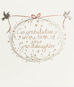 Copy of Congratulations - birth of granddaughter greeting card