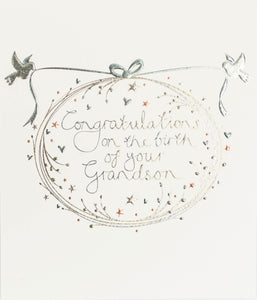 Congratulations - birth of grandson greeting card