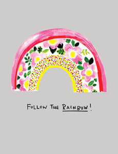 follow the rainbow greetings card
