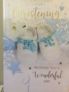 Boy  - Congratulations on your Babys Christening - The Alresford Gift Shop