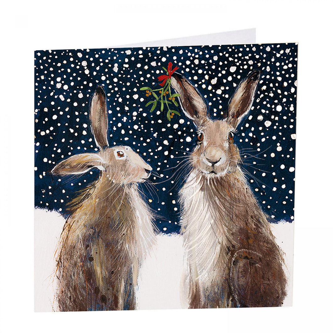 Meet me under the mistletoe - Charity Christmas pack of 6 Artbeat  Christmas cards- Shelter
