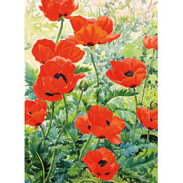 Garden Poppies by Christopher Ryland - greeting card