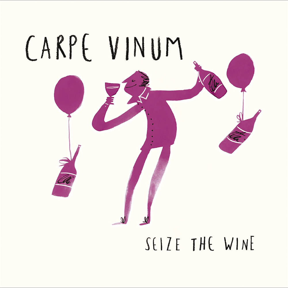 Carpe vinum - seize the wine -birthday card