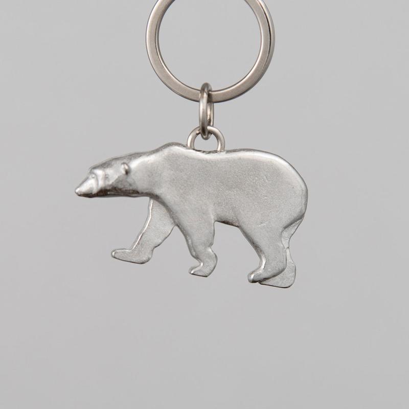 Polar bear key ring