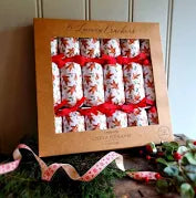 Christmas crackers- box of 6 - Gingerbread man design-NO PLASTIC -